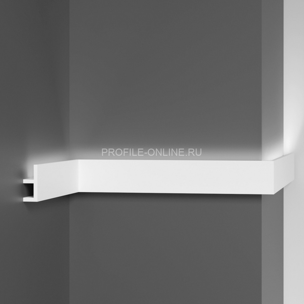 Декоративный молдинг Decomaster D508 Дюропрофиль 20х50х2000 мм белый под покраску