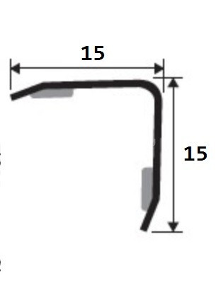Латунный уголок Progress Profiles PEGOL 20А 20х20 мм полированный самоклеящийся 2,7 м