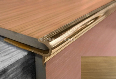 Латунный F-профиль под плитку FL 100 OА 10 антик 2,7м