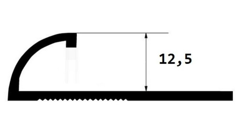 Латунный С-профиль RJ 1259 OC 12,5 хром 2,7м