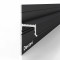 Теневой плинтус алюминиевый Decaro Engineering D002A Black черный с возможностью LED подсветки 2м