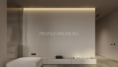 Теневой плинтус скрытого монтажа алюминиевый Decaro Engineering D002A Black черный с возможностью LED подсветки 2м