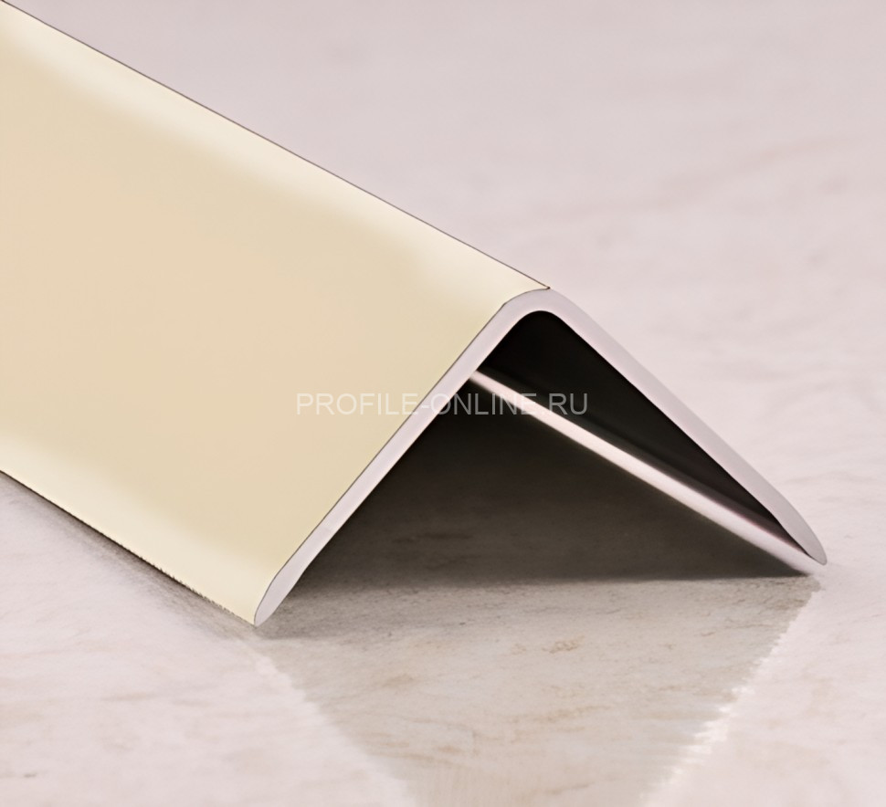 Уголок алюминиевый 10х10 мм PV60-26 светло-бежевый Ral 1015 2,7 м
