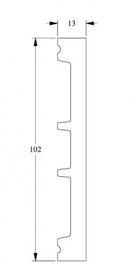 Гибкий плинтус для пола Orac Decor Duropolymer SX163F белый полистирол 102х13 мм 200 см
