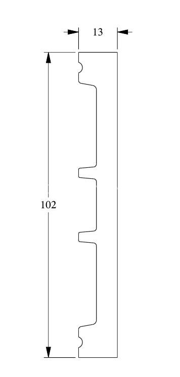 Гибкий плинтус для пола Orac Decor Duropolymer SX163F белый полистирол 102х13 мм 200 см