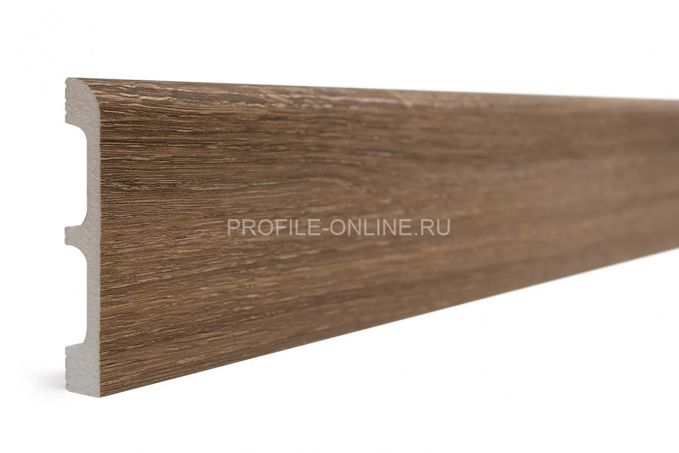 Плинтус для пола 80х13 мм Decor-Dizayn 706-92SH полистирол под дерево 2.4 м