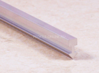 Алюминиевый Т-профиль вставка ПТ-05 серебро матовое 2,7 м