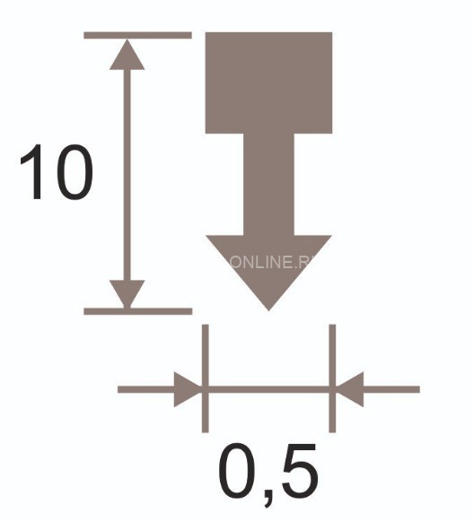 Алюминиевый Т-профиль вставка ПТ-05 серебро матовое 2,7 м