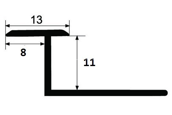 Латунный Z-профиль 11 мм ЛZТ-13 зиг-заг шлифованный 270 см