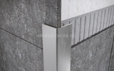 Нержавеющий уголок стальной 50х50 мм FL 50 S сатинированная сталь 300 см