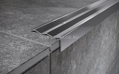 Угловой нержавеющий порог стальной 40х10 мм FCA 10 P полированная сталь 270 см