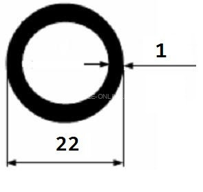 Труба алюминиевая 22х1 мм 3 м