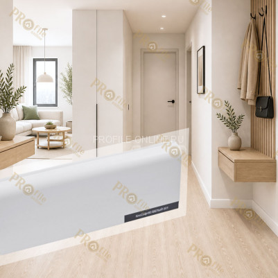 Плинтус ПВХ Comfort Classic 80 напольный Белый 001 классика