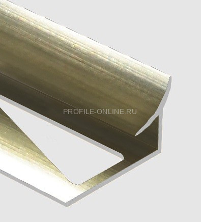 Алюминиевый уголок внутренний закладной 12 мм PV29-13 песок блестящий 2,7 м