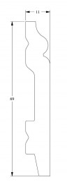 Гибкий плинтус для пола Orac Decor Duropolymer SX165F белый полистирол 69х11 мм 200 см