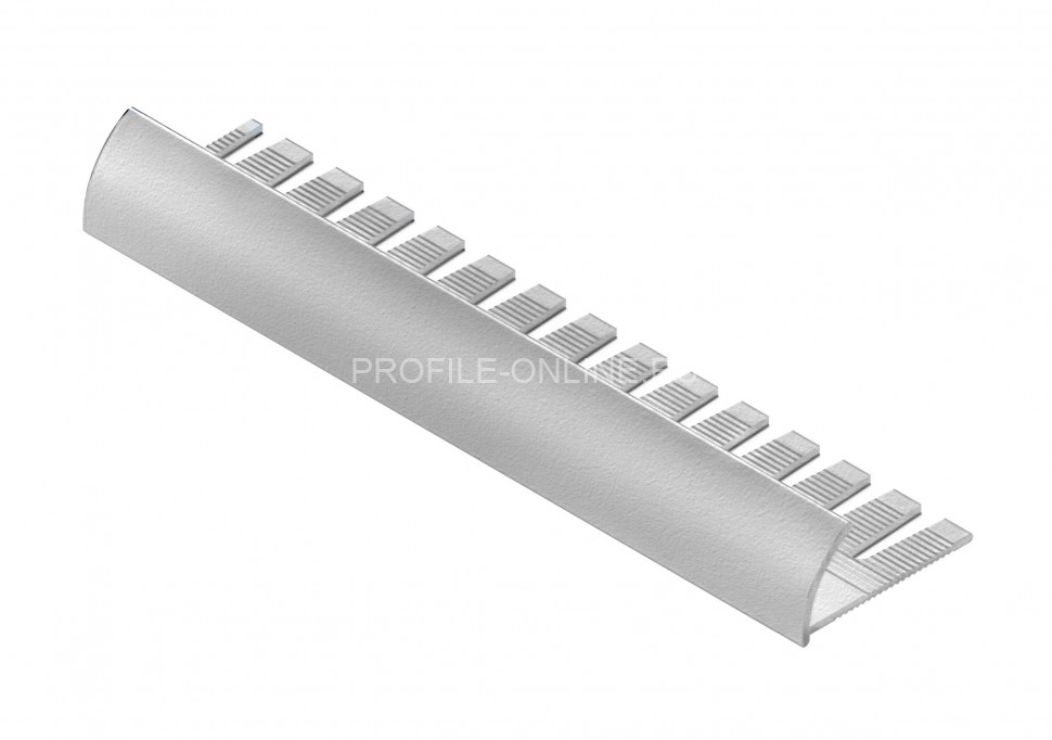 С-образный профиль алюминиевый для плитки алюминиевый гибкий 10 мм NEEXY PV20-41 SW муар белый 2.7 м