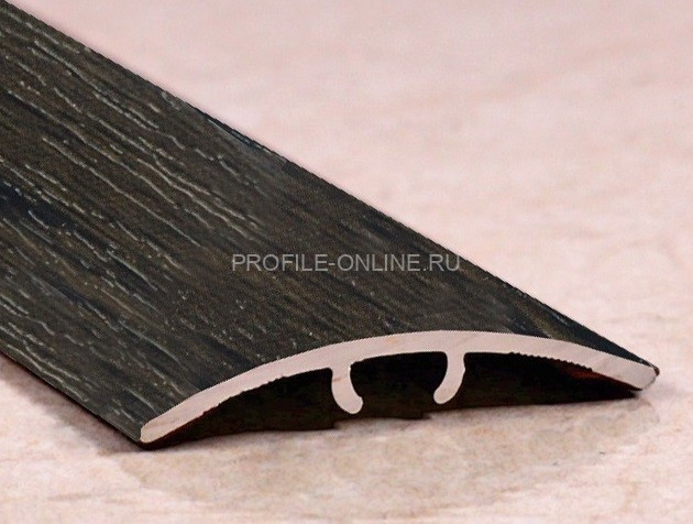 Алюминиевый порог одноуровневый ламинированный 30 мм ПО-31 209 Орех тропический 2,7 м