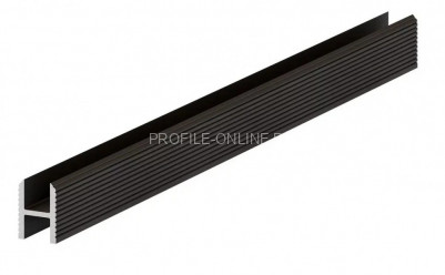 Теневая рейка алюминиевая под панели и керамогранит 8.6х12 мм Laconistiq Dual черная 300 см вставка FLEX в комплекте зазор 6 мм