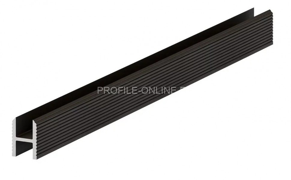 Теневая рейка алюминиевая под панели и керамогранит 8.6х12 мм Laconistiq Dual черная 300 см вставка FLEX в комплекте зазор 6 мм