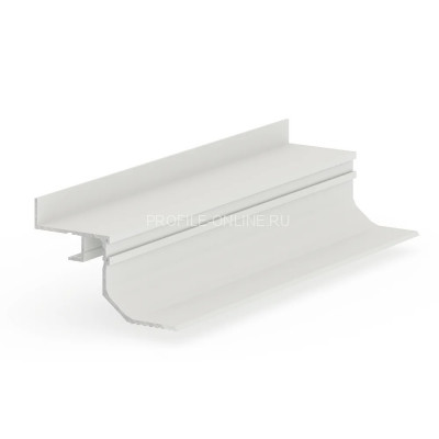 Теневая рейка 87х55.7 мм алюминиевая разноуровневая под подсветку Laconistiq Multilevel Landi Max белая 300 см