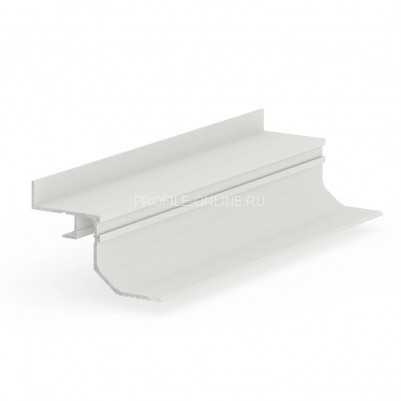Теневая рейка 87х55.7 мм алюминиевая разноуровневая под подсветку Laconistiq Multilevel Landi Max белая 300 см