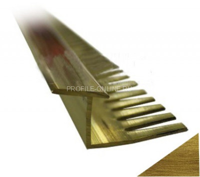 Латунный Z-профиль 11 мм ЛZТ-16 зиг-заг антик 270 см
