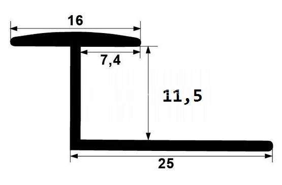 Латунный Z-профиль 11 мм ЛZТ-16 зиг-заг антик 270 см