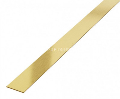 Нержавеющая полоса стальная 10 золото шлифованное 2,7 м