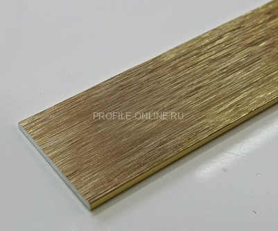 Полоса 30 мм из алюминия ПА-30 золото глянец браш 2.7 м
