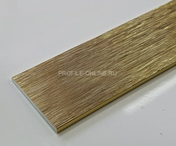 Полоса 30 мм из алюминия ПА-30 золото глянец браш 2.7 м