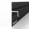 Теневой плинтус алюминиевый Decaro Engineering D003A Black черный с возможностью LED подсветки 2м