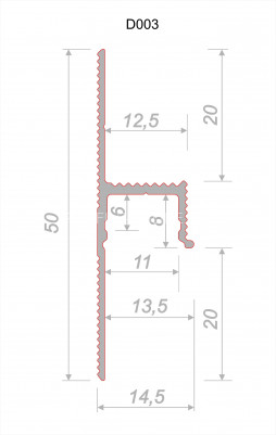 Теневой плинтус скрытого монтажа алюминиевый Decaro Engineering D003A Black черный с возможностью LED подсветки 2м