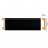 Напольный плинтус DECOMASTER D234-195ДМ (58x16x2400) Черный глянец, ударопрочный полимер