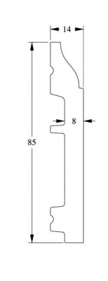 Гибкий плинтус для пола Orac Decor Duropolymer SX172F белый полистирол 85х14 мм 200 см